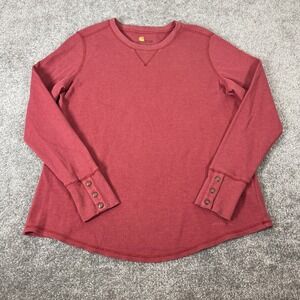 Carhartt Waffle Knit Thermal T Shirt Womens Extra Large 16 18 Hayward Pink Red